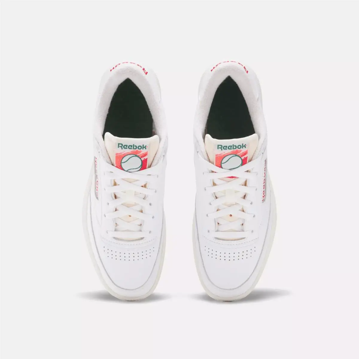 Reebok shoes - White/Chalk/Vectorred 3
