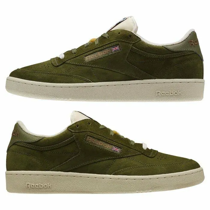 Men`s Reebok Club C 85 UJ Classic Athletic Fashion Sneakers V67816 - Green