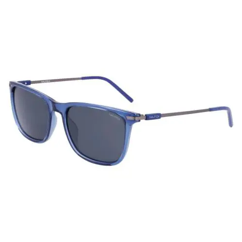 Nautica N-6250S 410 Crystal Navy Polarized Sunglasses with Grey Lenses - Crystal Navy, Frame: Blue, Lens: Grey