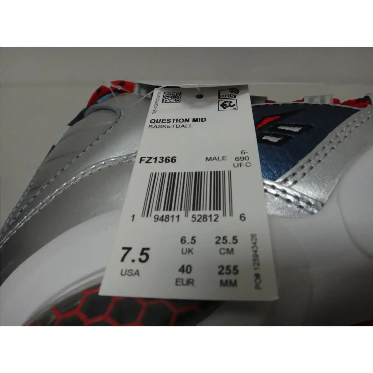 Reebok shoes - Reebok Question James Harden Cross Over - FZ1366 - Silver 9