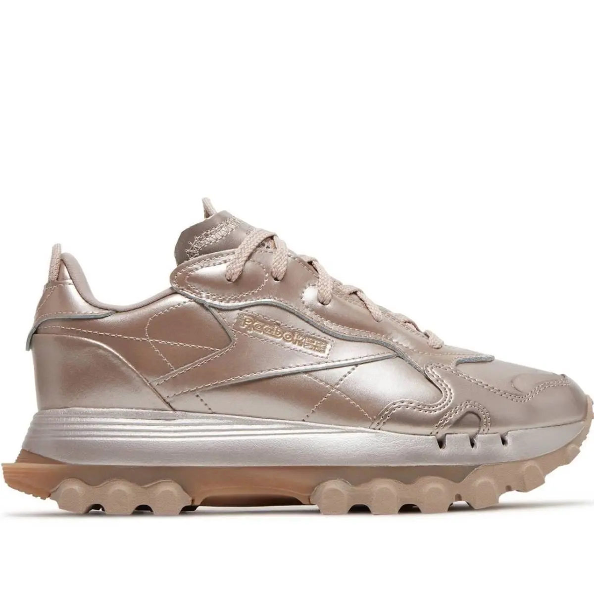Reebok x Cardi B Women`s Size 7 Classic Leather Rose Gold Shoe Athletic Sneaker