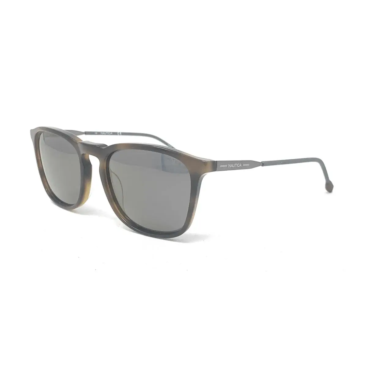 Polarized Men`s Mirrored Sunglasses N6238S 101 218 Brown Tortorice 53mm by Nautica