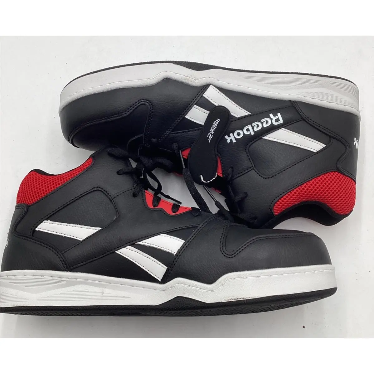 Reebok Men`s Comp Safety Toe High Top Work Sneakers-black/red-size: 12 W