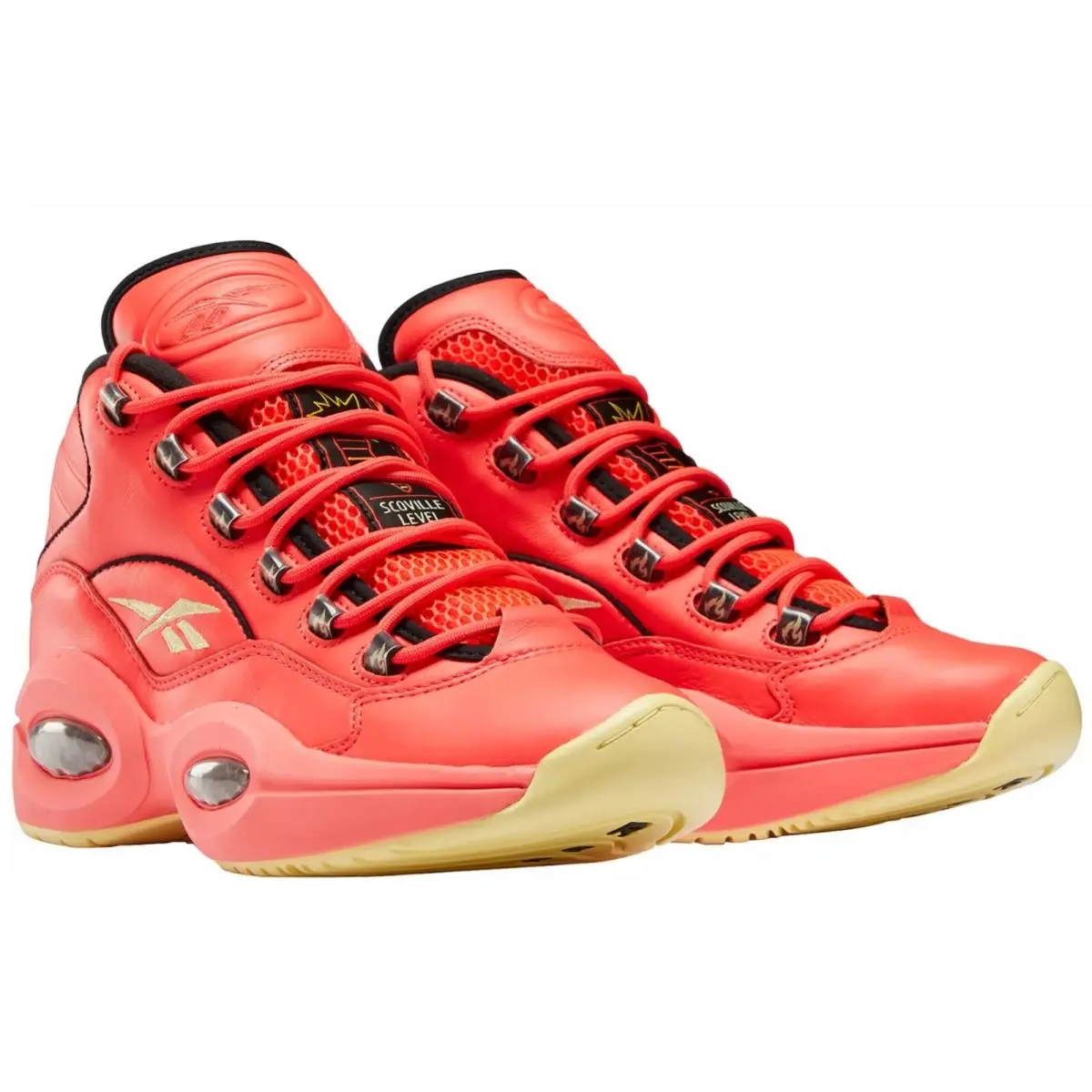 Reebok Question Mid x Hot Ones The Last Dab Size 10 - Red/Black-Gum