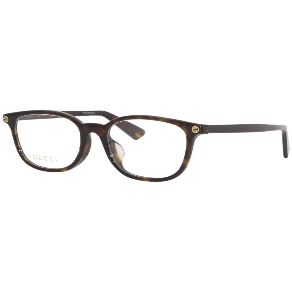 Gucci GG0123OJ 002 Eyeglasses Frame Women`s Havana Full Rim Cat Eye 57mm
