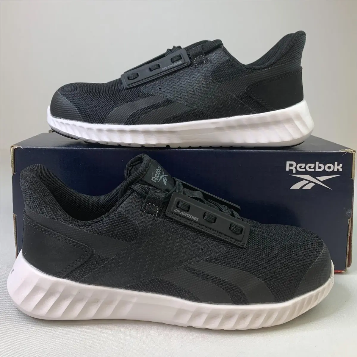 Reebok Womens Sublite Legend Work Sneakers Black Lace-up Safety Toe Shoes Sz 7M