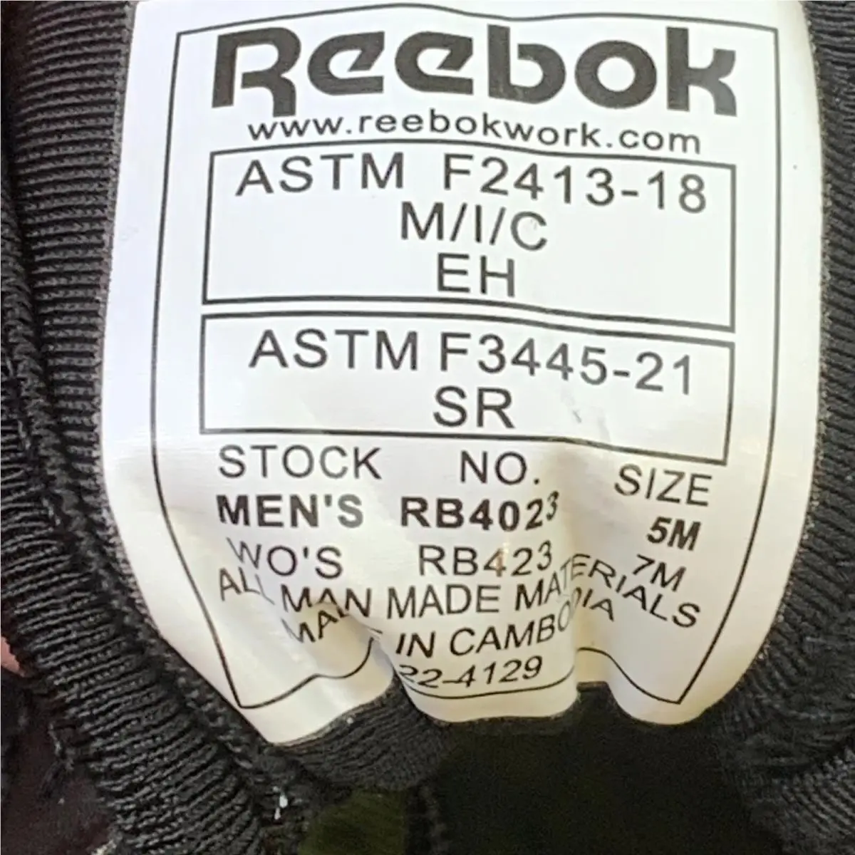 Reebok shoes - Reebok Work - Work - RB423 - Black (UPC: 690774482999) 6
