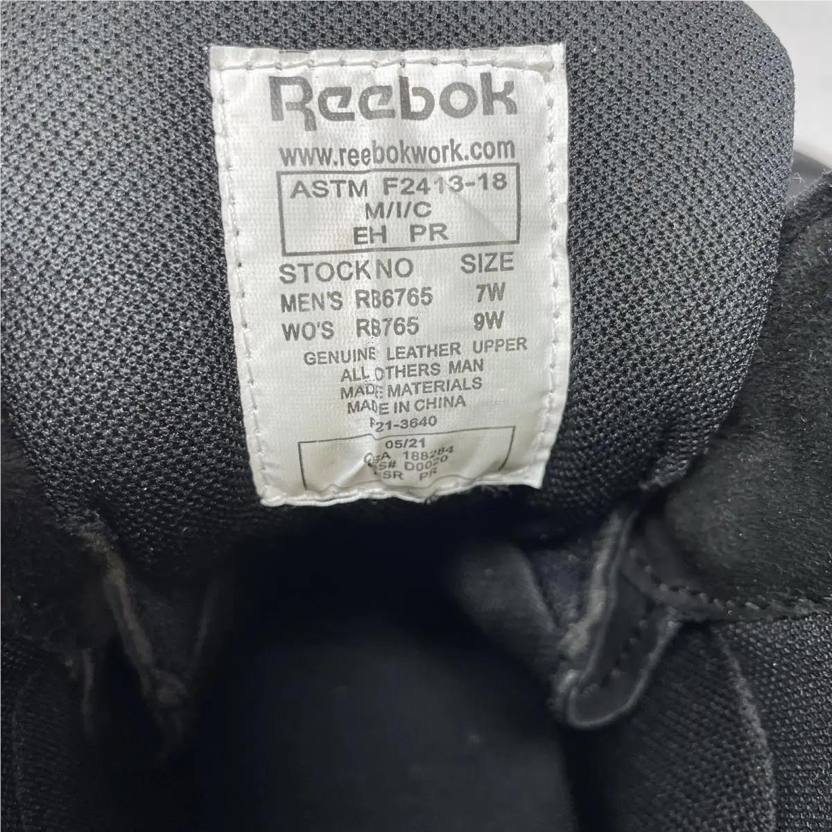 Reebok shoes - Reebok 6in WP - RB765 - Black (UPC: 690774166899) 4