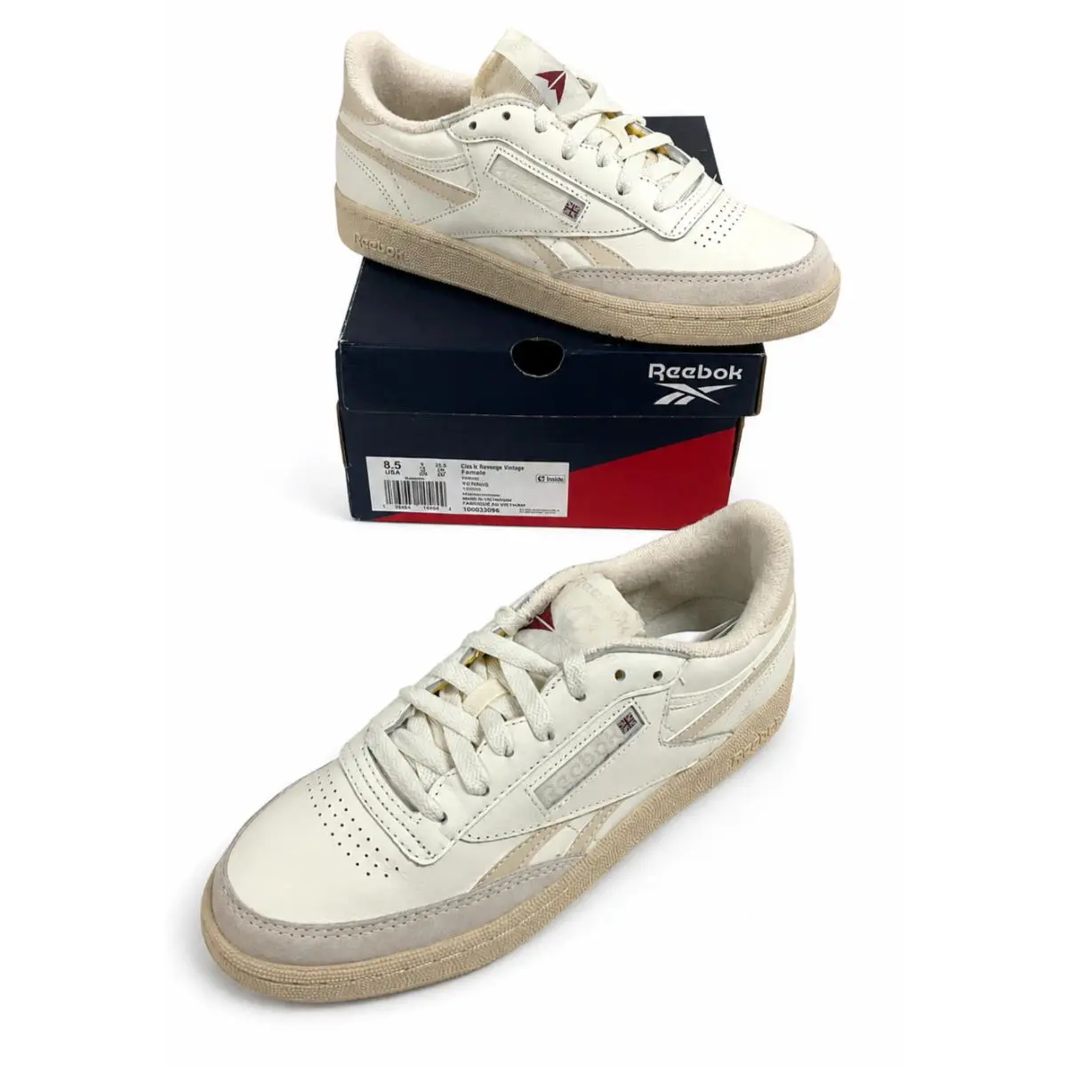 Reebok Women`s Club C Revenge Vintage Chalk Alabaster Sneaker Size: 8.5