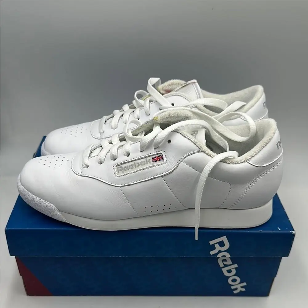 Reebok Women Classic Princess Athletic Shoes White on White 2-1475 US 9.5 - White