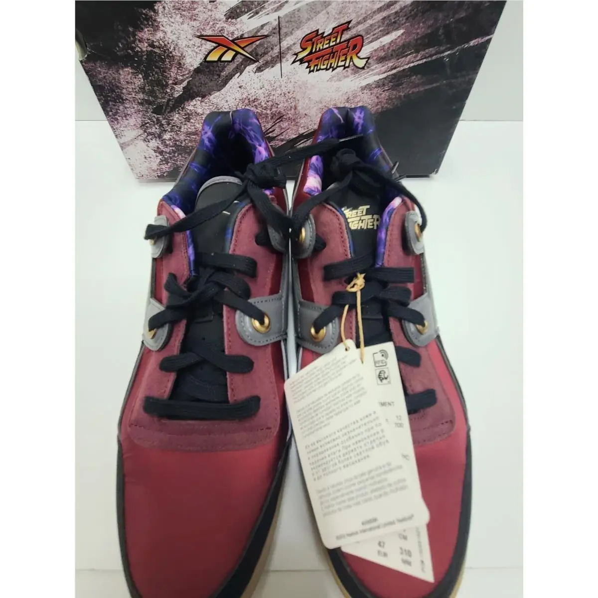 Reebok X Street Fighter M. Bison GZ2567 Black Maroon Size 13 Workout Plus