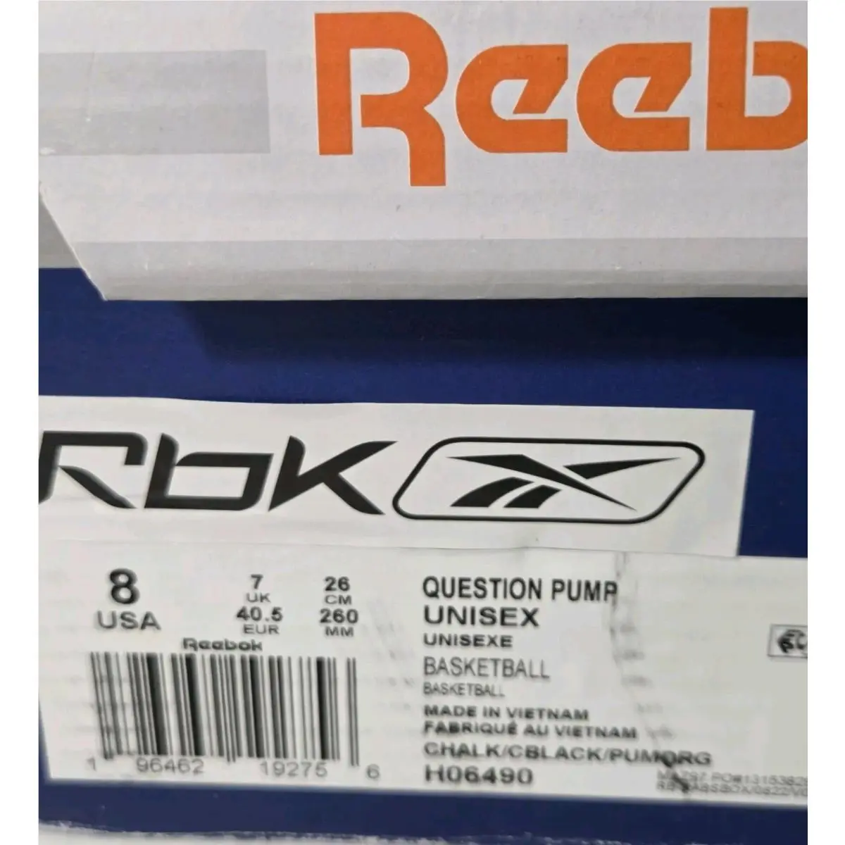 Reebok shoes - Reebok Question - Question - H06490 - Chalk/Black /Orange 5