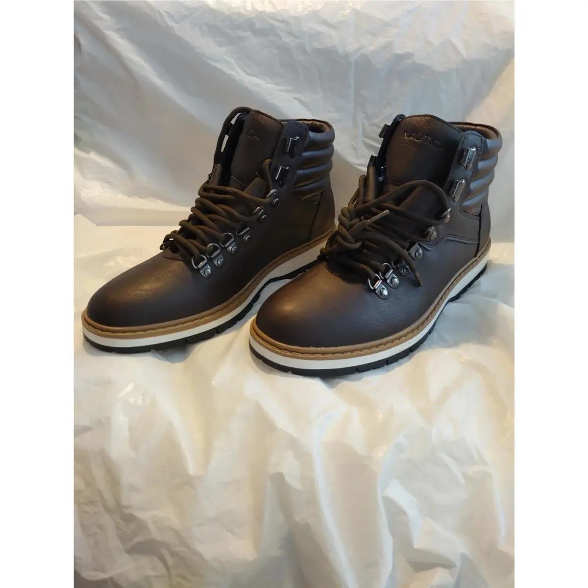 Nautica Boots Shoes Size 8.5 Men Lug Sole Hiker
