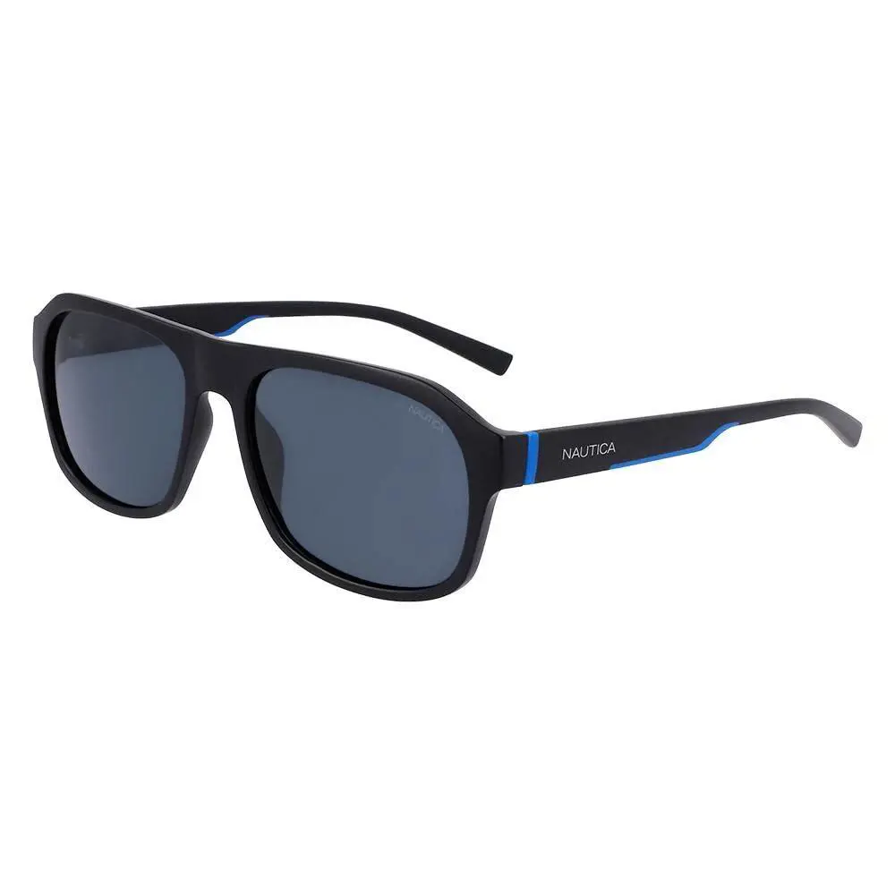 Nautica N-6252S 005 Matte Black Polarized Sunglasses with Grey Lenses