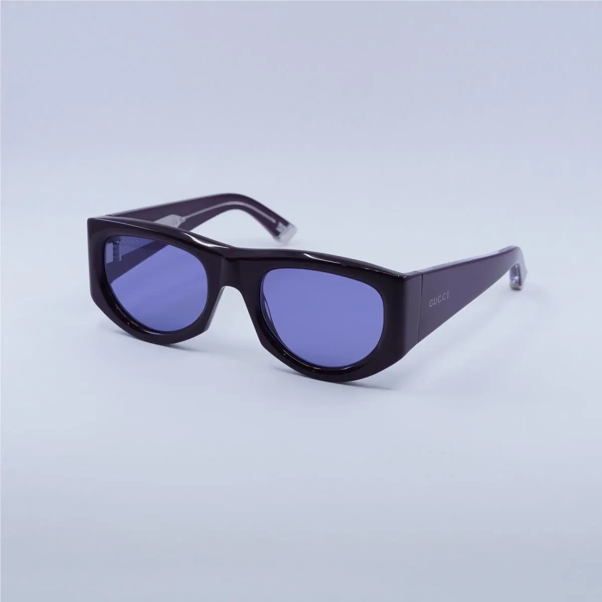 Gucci GG1917S 010 Shiny Solid Plum/solid Violet 53-21-140 Sunglasses