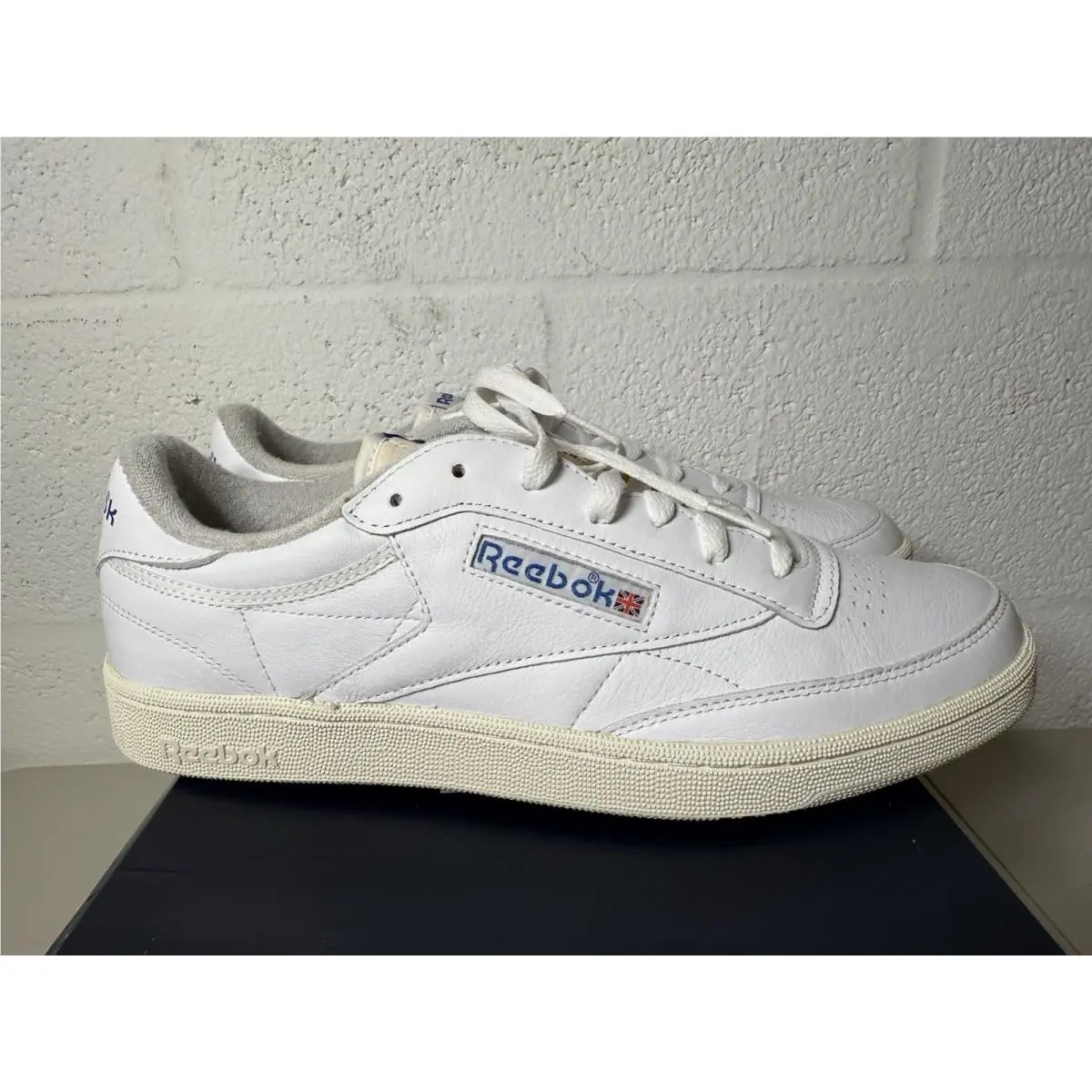 Reebok Club C 85 Vintage White Blue 100007875 Men`s Size 13 Classic