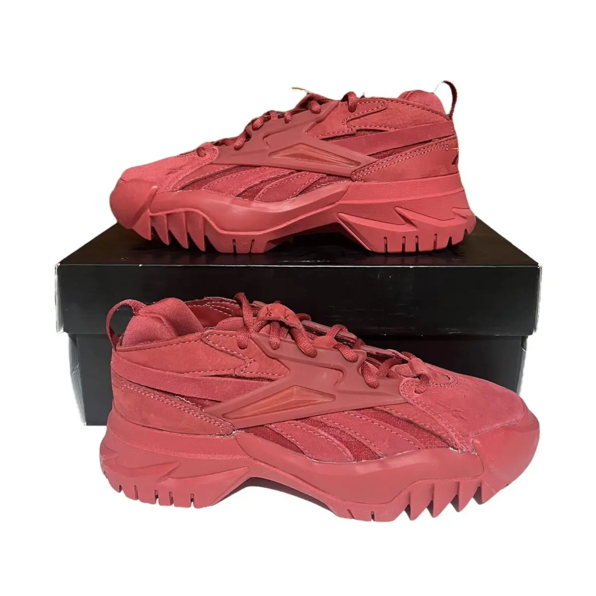 Reebok Cardi B x Women’s Club C V2 “mars Red” Casual Shoes Sz 7.5 CW6699 - Red