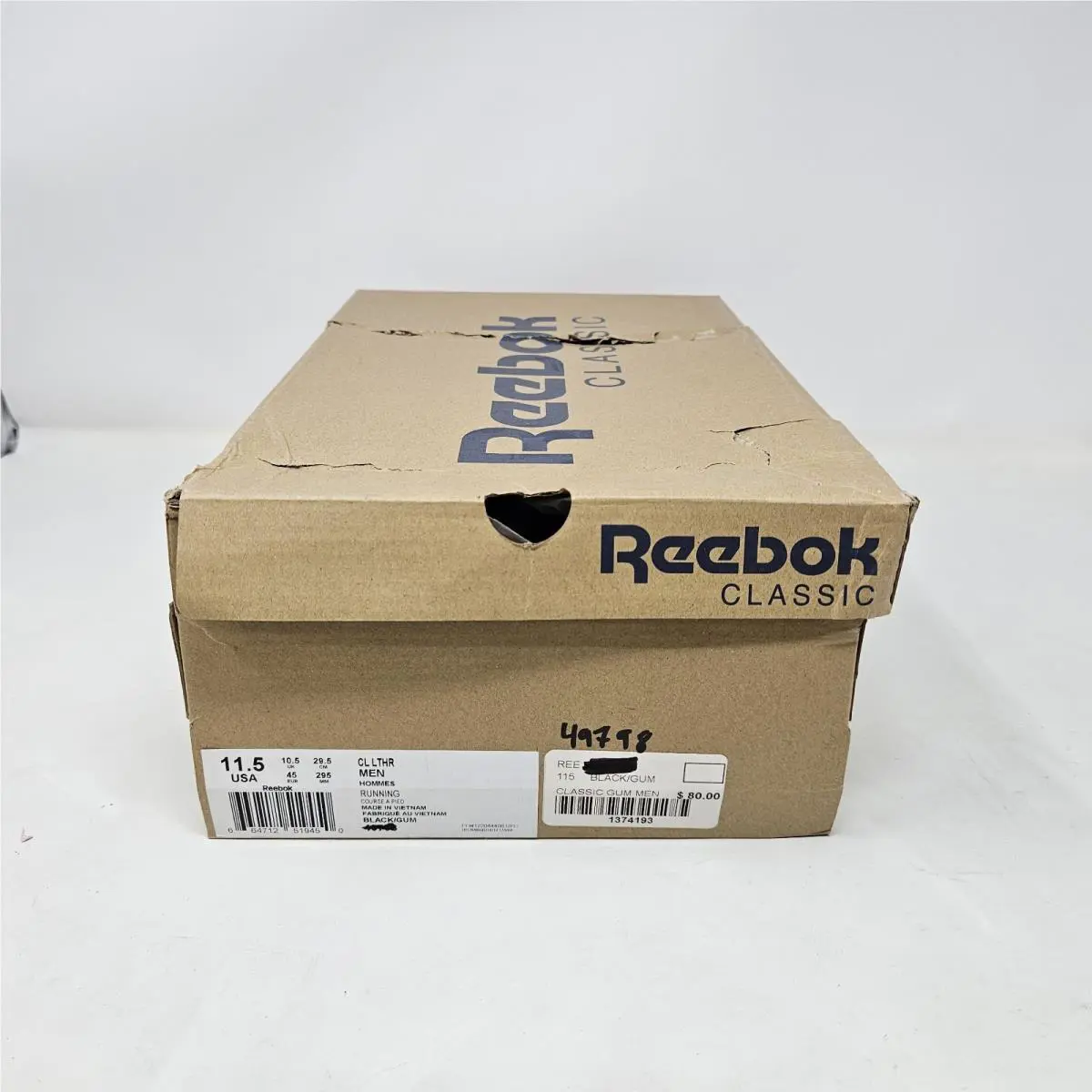 Reebok shoes - Reebok Classic Leather - Classic Leather - 49798 - Black Gum (UPC: 664712519450) 4