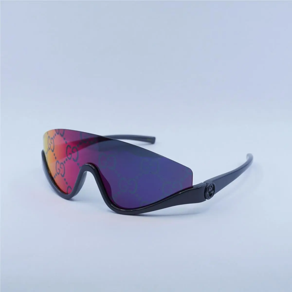 Gucci GG1650S 009 Metallic Ruthenium/red Mirror with GG Pattern 99-1-110