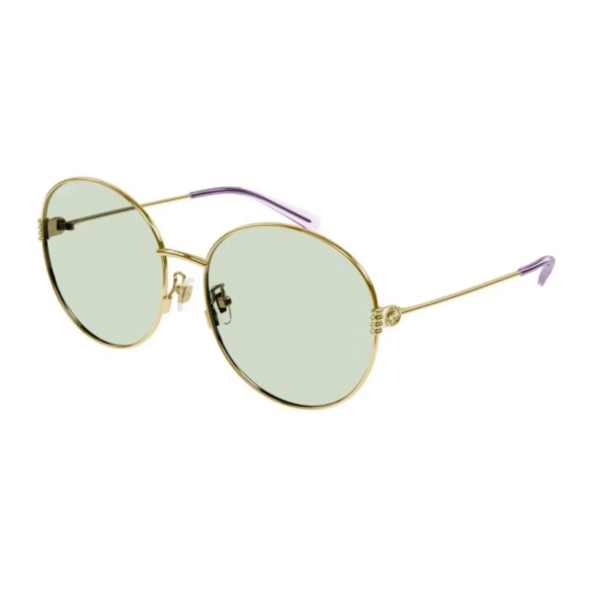 Gucci GG1281SK-003 Women`s Gold Purple / Green Tinted Sunglasses