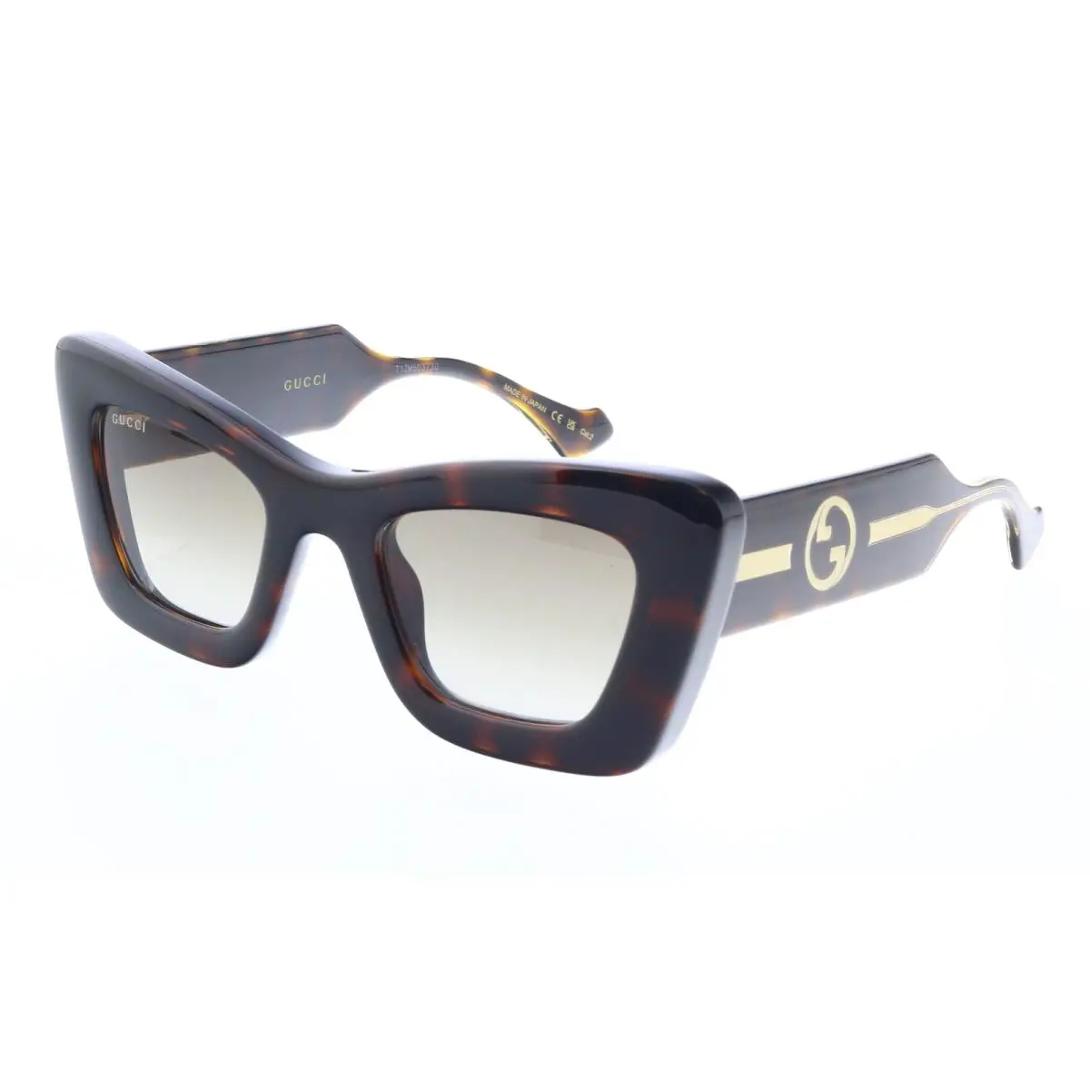Gucci GG1552S-002 Havana Crystal Cat Eye Ladies Sunglasses