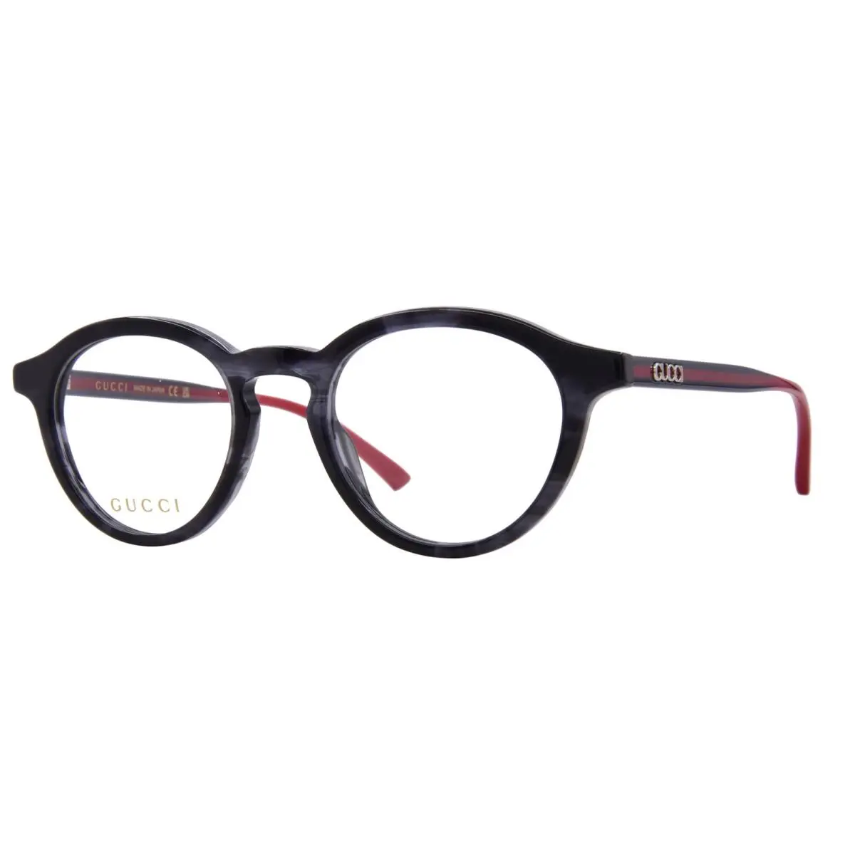 Gucci GG1871O 004 Eyeglasses Frame Men`s Havana/blue Full Rim Round Shape 49mm