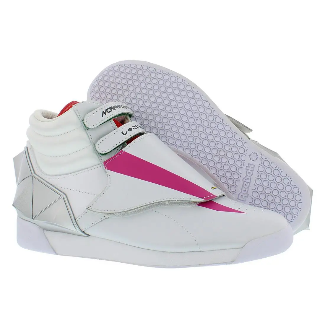 Reebok F/s Hi Womens Shoes Size 5 Color: White/charged Pink/silver Metallic - White, Main: White
