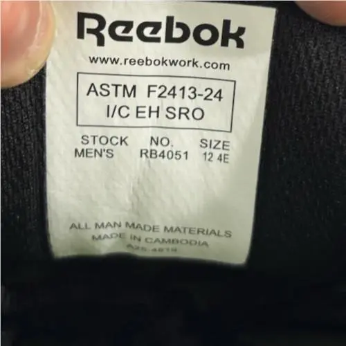 Reebok shoes - Reebok Men`s Sublite Cushion Athletic Composite Toe Work Shoes - RB4051 - Black 5