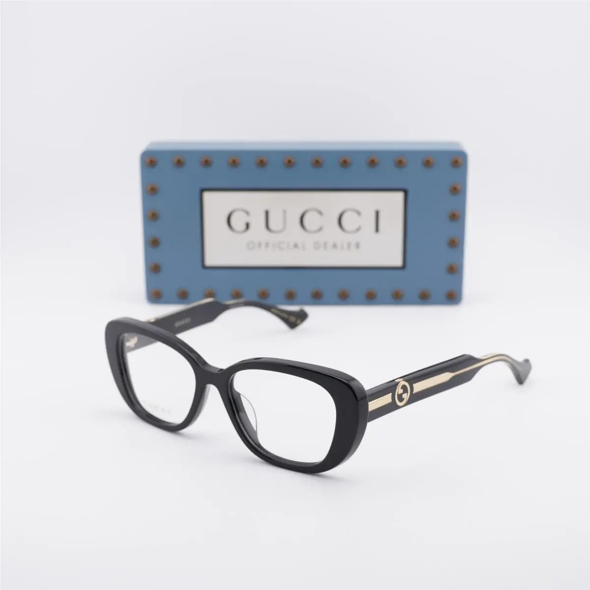 GG1559OK 001 Shiny Black 54mm Eyeglasses by Gucci