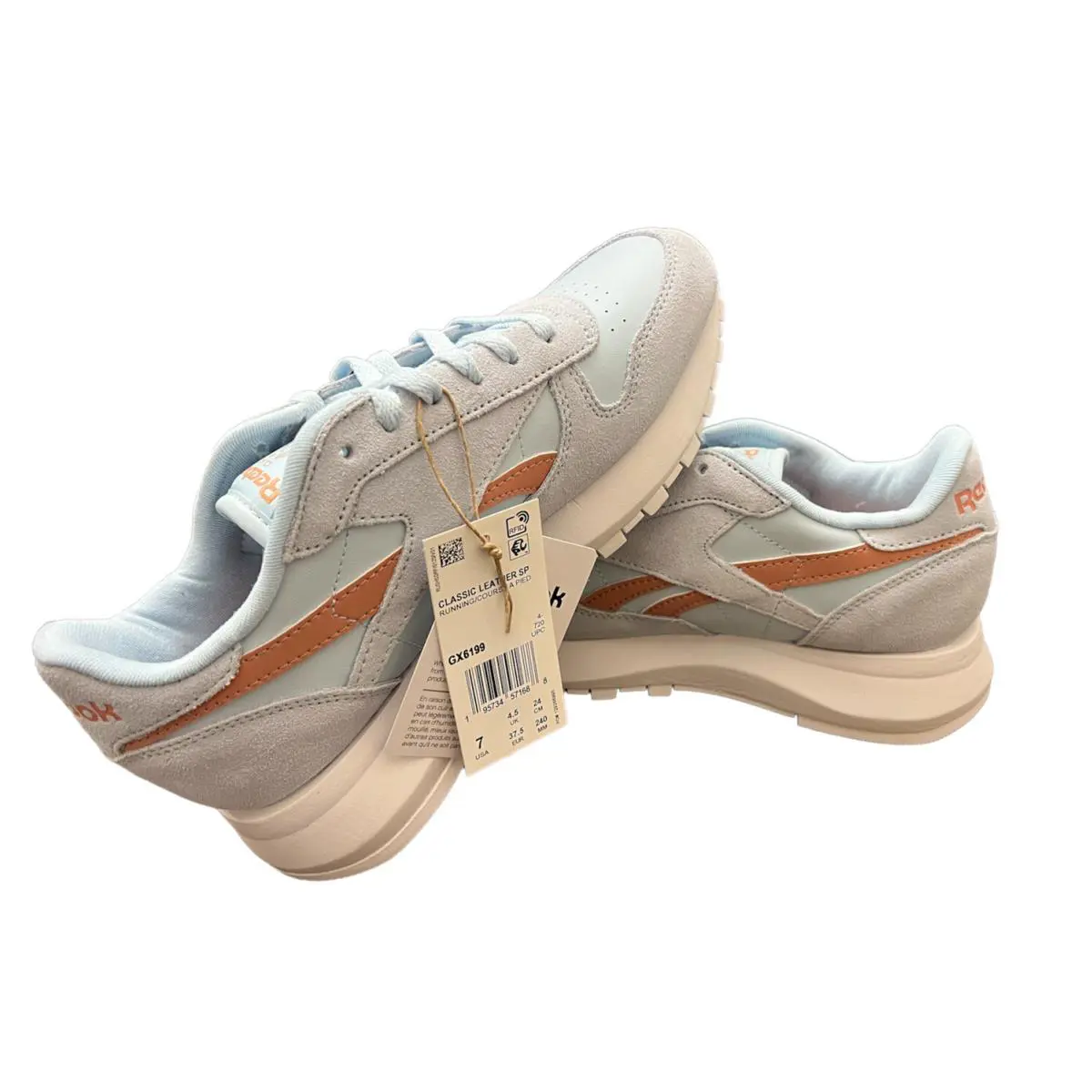 Reebok shoes - Reebok Classic Leather SP GX6199 - GX6199 - Glass Blue/Canyon Coral (UPC: 0195734571688) 0