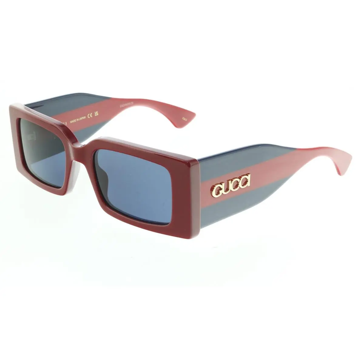Gucci GG1860S-003 Burgundy Red Blue Square Ladies Sunglasses