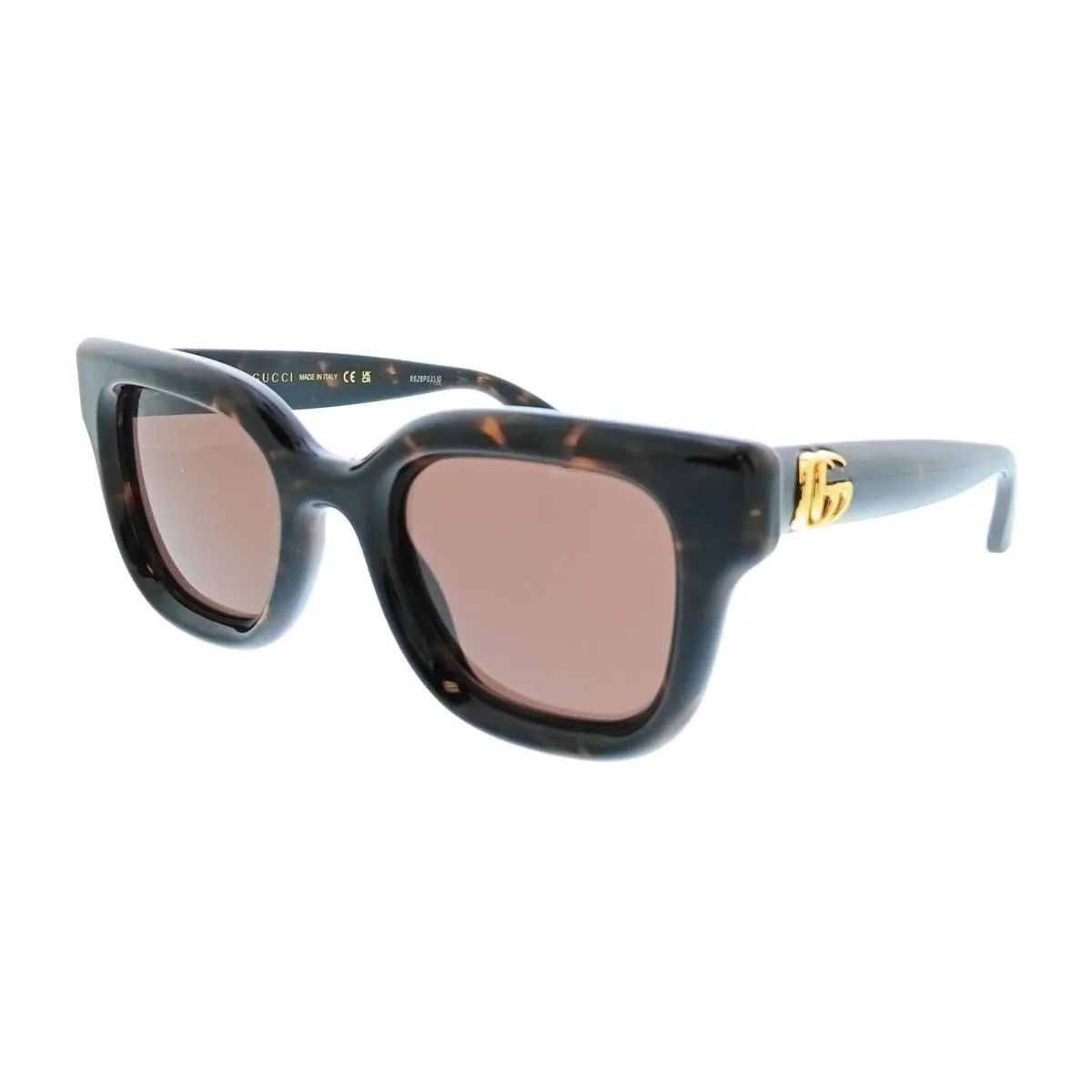 Gucci GG1828S-002 Havana Cat Eye Oversized Womens Sunglasses
