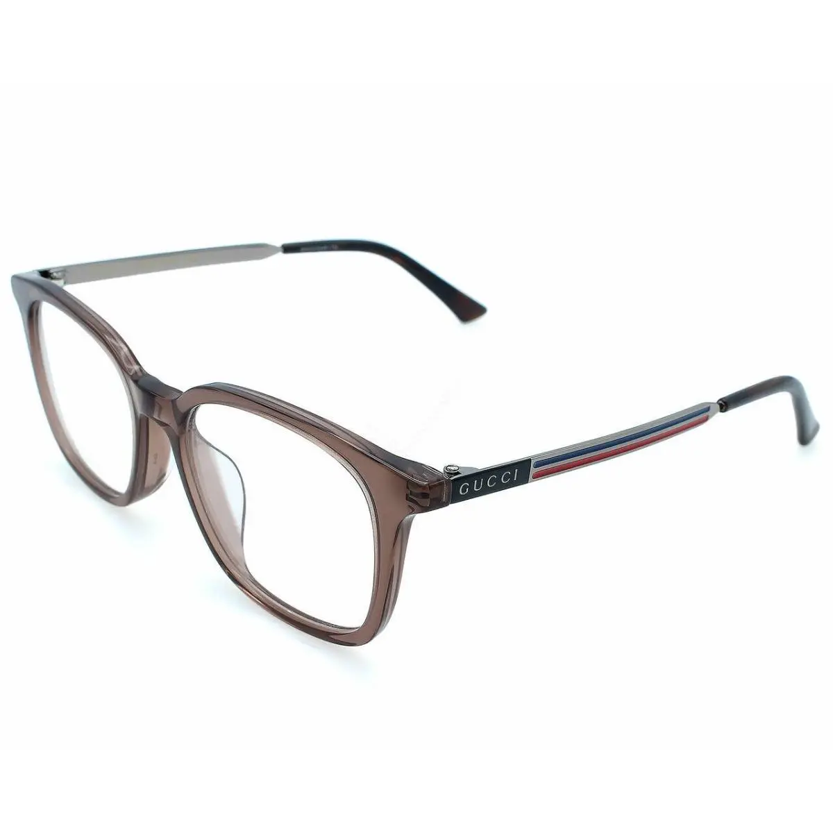 Gucci Square Full Rim Brown Ruthenium 52-18-145mm Men`s Eyewear GG0831OA 003