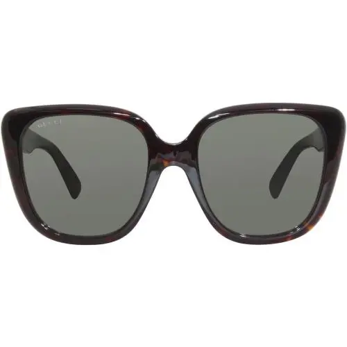 Gucci GG1169S 003 Women`s Oversized Havana Brown Tortoise Green Lens 54-20-145