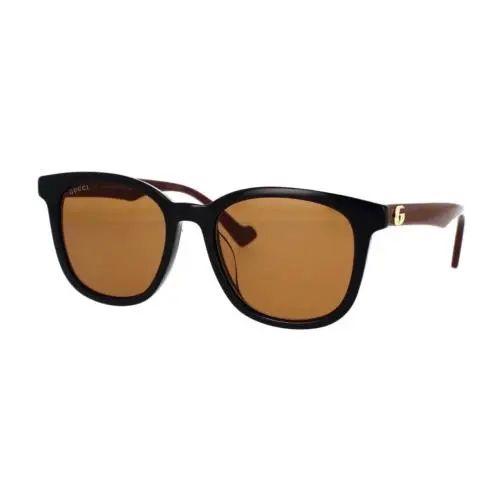 Gucci Women`s GG1001SK-002 Black Brown Frame / Brown Tinted Lens Sunglasses