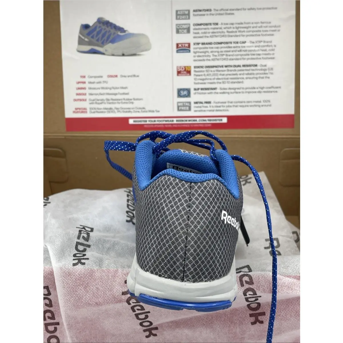 Reebok shoes - Reebok Work - Work - RB452 - Grey/Blue 5