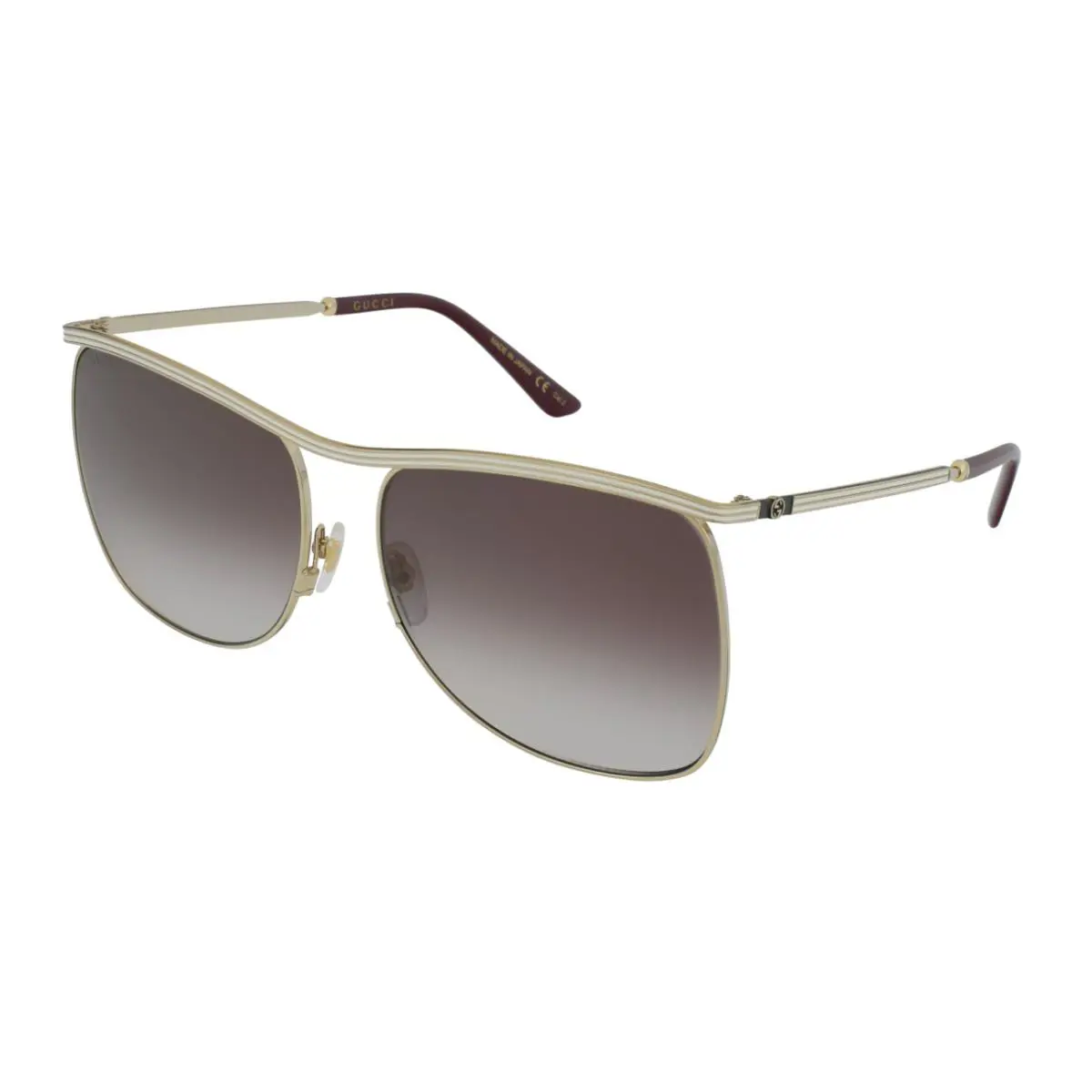 Gucci GG0820S-002 Women`s Gold / Brown Gradient Sunglasses