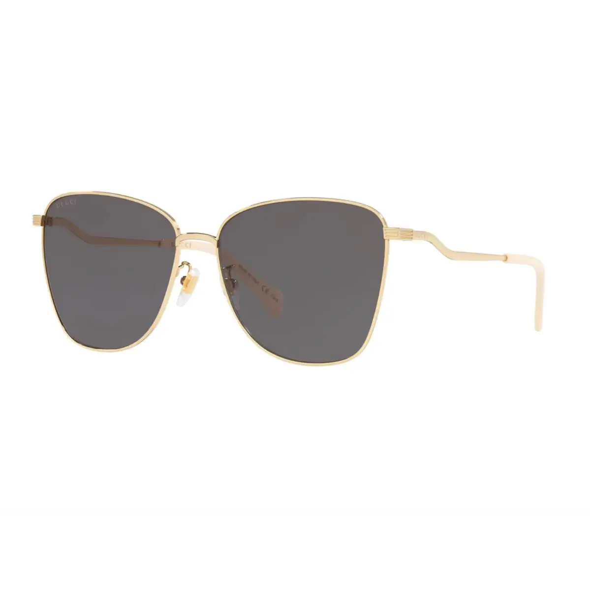 Gucci GG0970S W 001 Butterfly Sunglasses Gold - Grey Lens 60-15-145