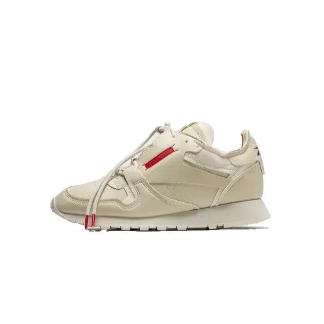 Mens Reebok Classic Vegan Running Shoes Size 9.5 Tan Beige Red IG9802