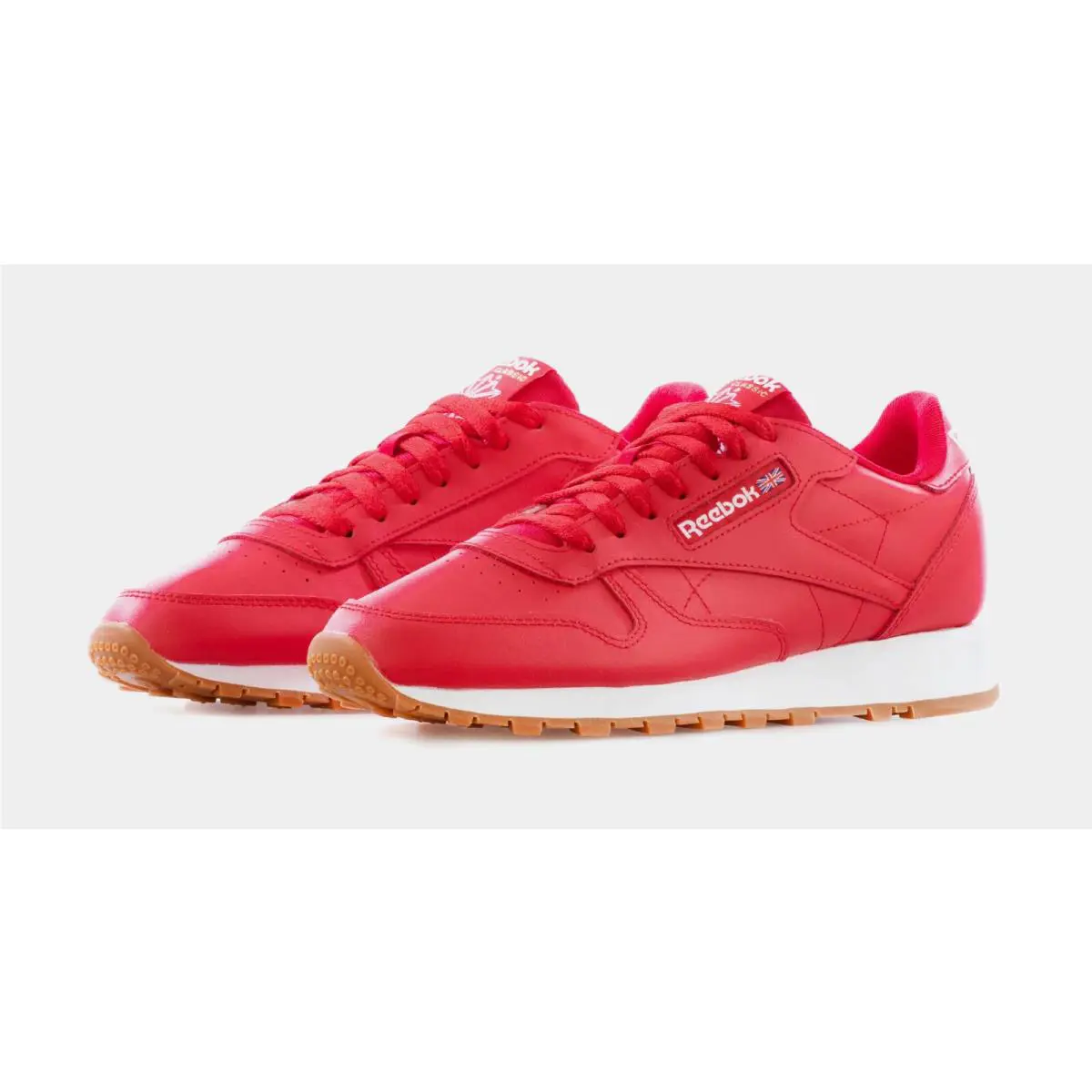 Reebok Classic Leather Sneakers Running Trainers Men Shoes Red/gum Size 8.5