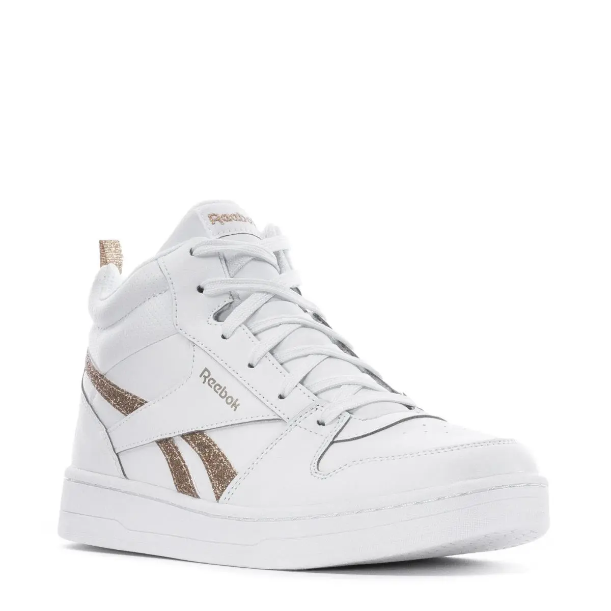 Reebok Royal Prime 2 Mid Unisex Men Size 7 = Women Size 8.5 Shoes White/gold - WHITE/GOLD
