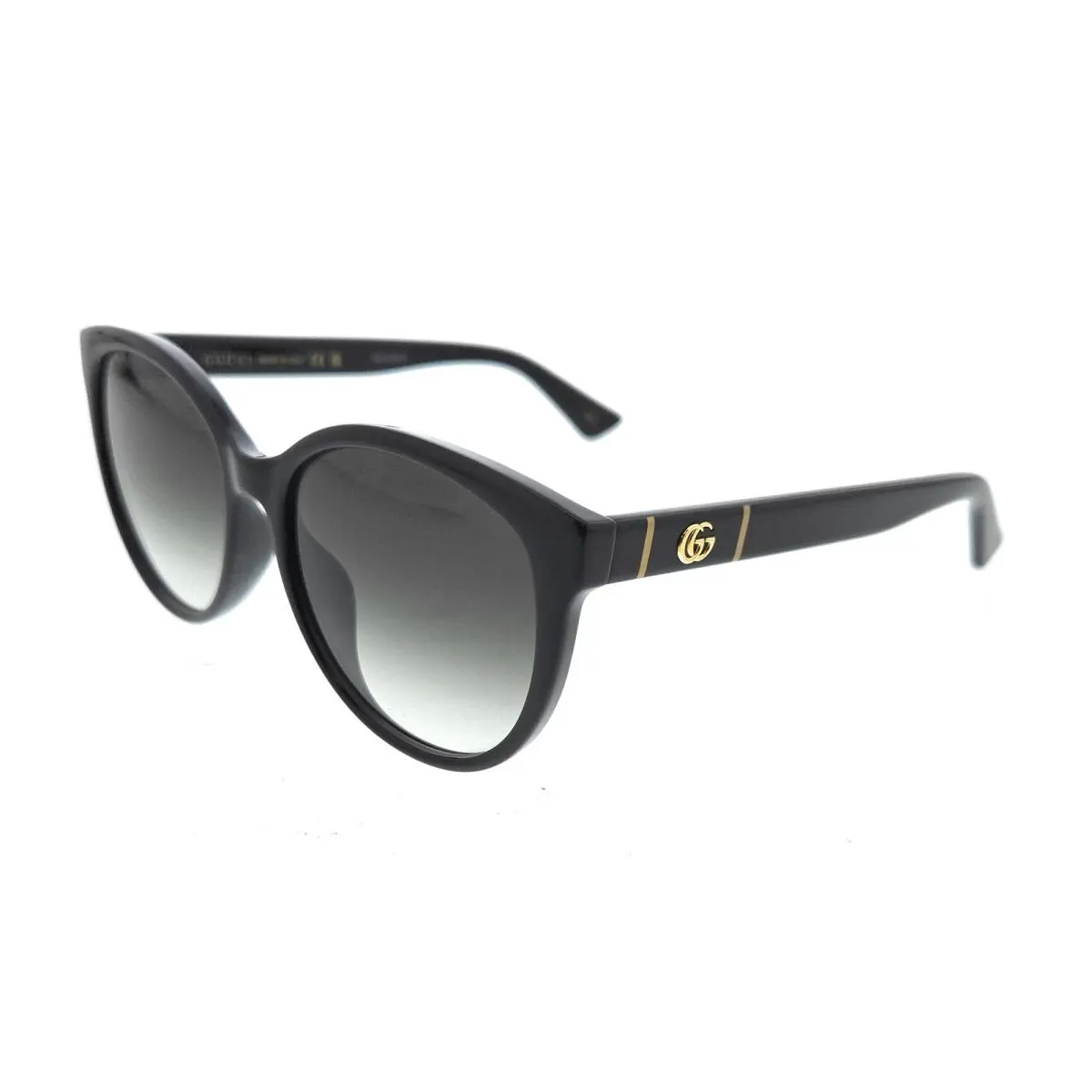 Gucci GG0636SK-001 Black Grey Round Sunglasses