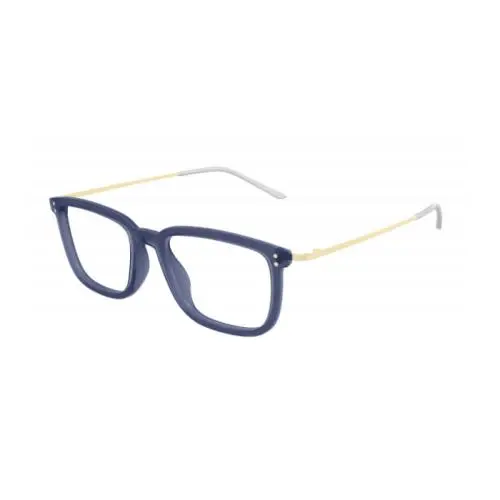 Gucci GG1709O 007 Blue/gold Rectangle Men`s Eyeglasses