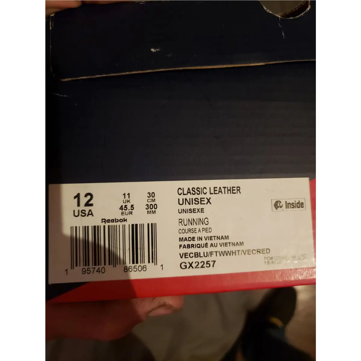 Reebok shoes - Reebok Classic - Classic - GX2257 - Blue, Manufacturer: Vector Blue/Footwear White/Vector Red 0