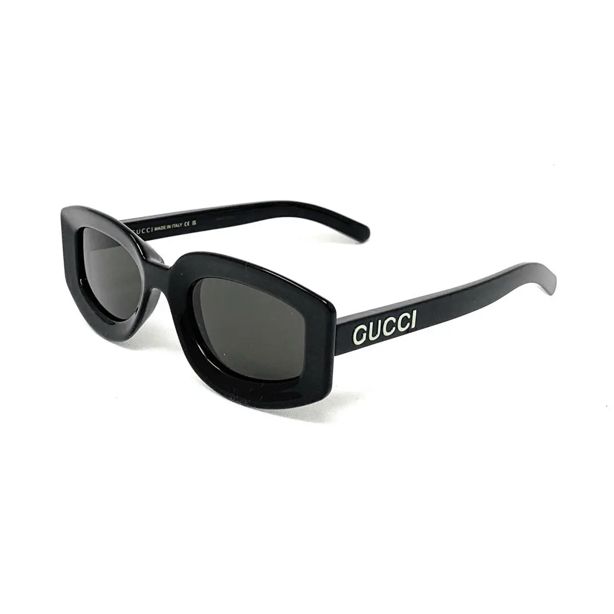 Women`s Sunglasses GG1719S 001 Shiny Black Oval 51mm by Gucci