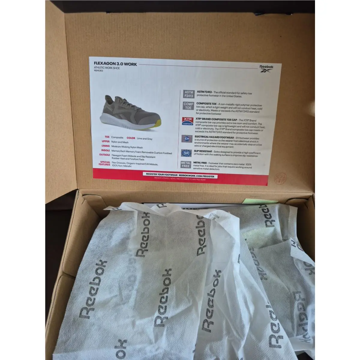 Reebok shoes - Reebok Work - Work - Lime and Grey 6