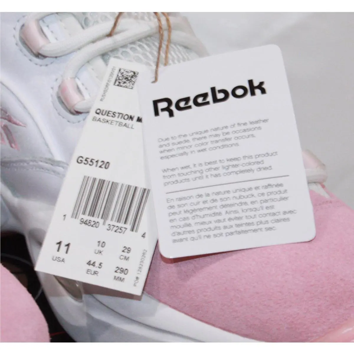 Reebok shoes - Reebok Question Mid - Question Mid - G55120 - White Pink 0