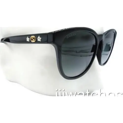 Gucci Women Polished Black Gray Gradient Sunglasses GG0232SK 001