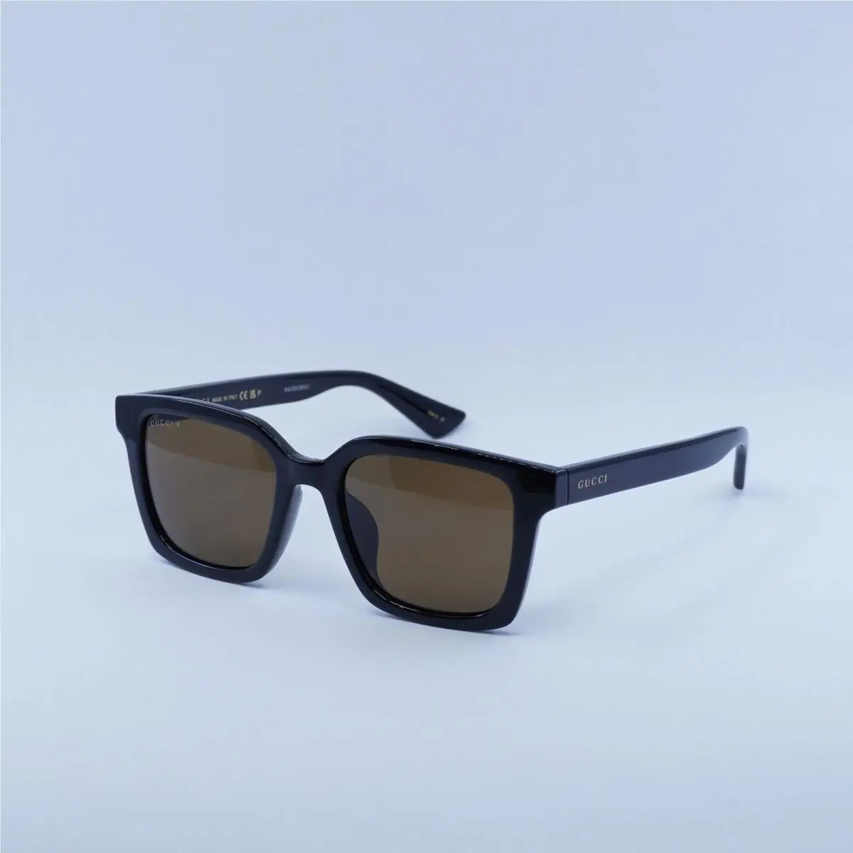 Gucci GG1582SK 004 Shiny Black/brown Polarized 54-20-145 Sunglasses