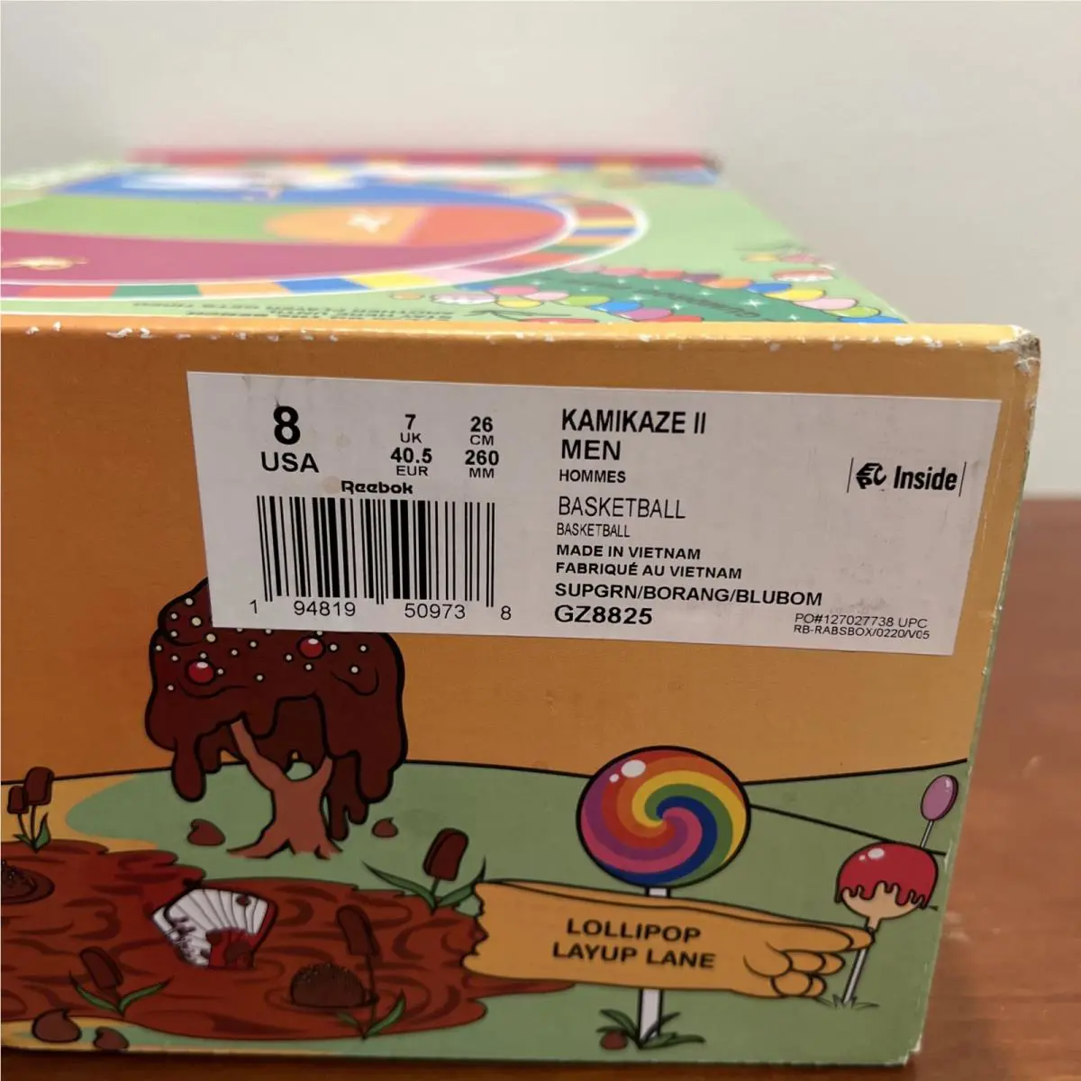 Reebok shoes - Reebok Kamikaze II Candy Land - GZ8825 - Multicolor, Manufacturer: Super Green/Bright Orange/Blue Bomb (UPC: 194819509660) 9